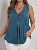 Blusa casual solta sem mangas Leap