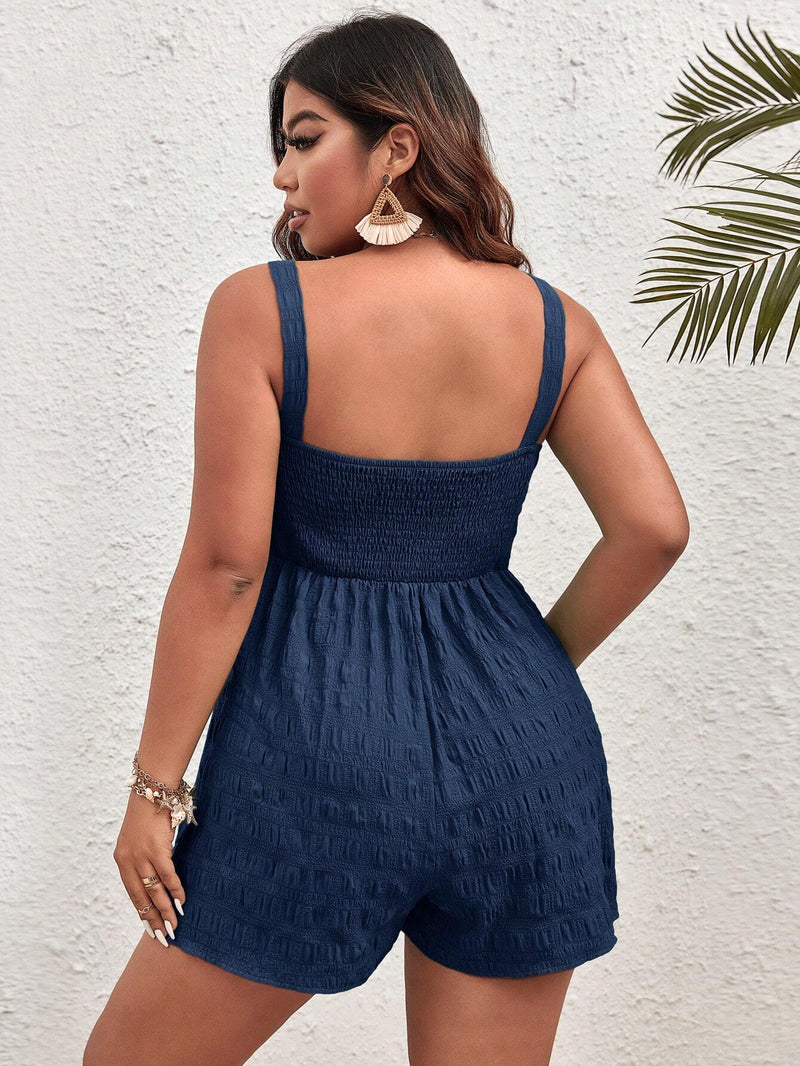 Macacão Casual de Verão com Nó Frontal Lais
