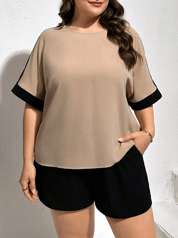Conjunto Shorts e Camisa Casual Liny