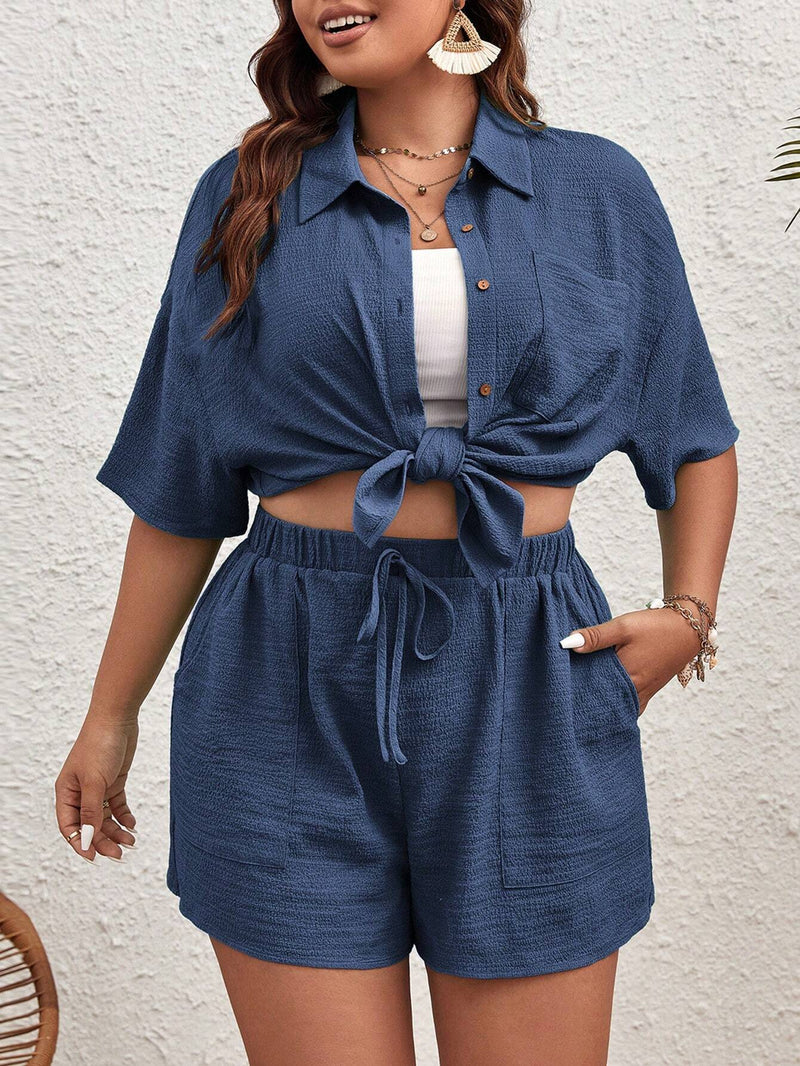 Conjunto Camisa de Manga Curta e Shorts Gabriela