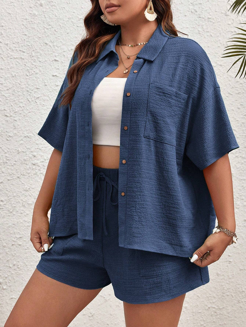Conjunto Camisa de Manga Curta e Shorts Gabriela