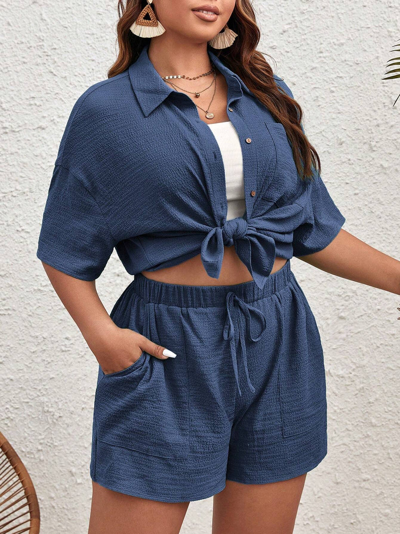 Conjunto Camisa de Manga Curta e Shorts Gabriela
