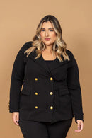 Blazer Feminino Preto Elis – Alfaiataria Plus Size