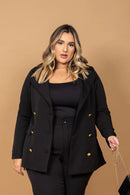 Blazer Feminino Preto Elis – Alfaiataria Plus Size
