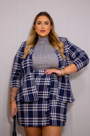 Blazer Plus Size Xadrez Calk