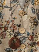 Conjunto Camisa com Estampa Floral e Calça Cropped Ivone