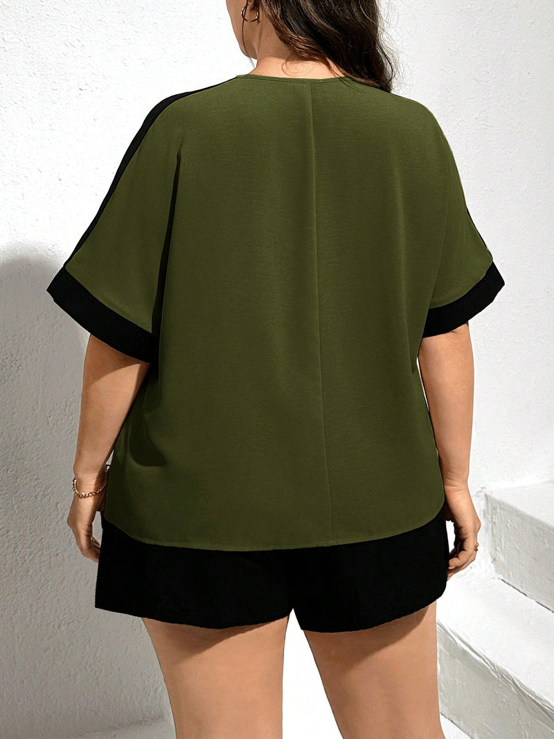 Conjunto Shorts e Camisa Casual Liny