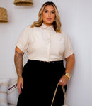 Camisa Feminina Plus Size Manu Ellas Com Laise Renda