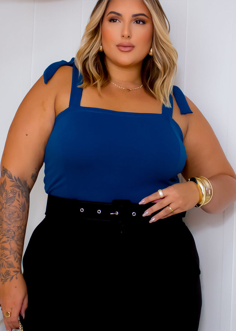 Blusa Cropped De Bico Feminino Plus Size Alça De Amarrar
