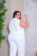 Macacão Longo Regata  Duna Acinturado