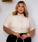 Camisa Feminina Plus Size Manu Ellas Com Laise Renda