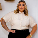 Camisa Feminina Plus Size Manu Ellas Com Laise Renda