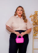 Camisa Feminina Plus Size Manu Ellas Com Strass - Festa