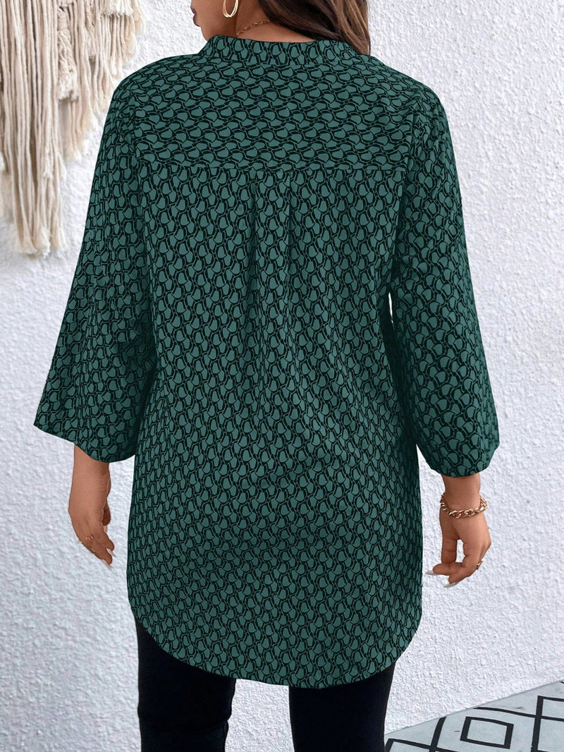 Blusa casual mangas arregaçadas Milca
