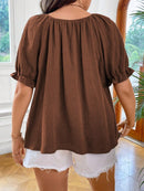 Blusa Feminina Manga Curta Talita Plus Size