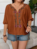 Blusa Feminina com mangas 3/4 Thaís. Plus Size