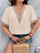 Blusa Feminina Gola em V Suzan Plus Size