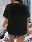 Blusa Feminina Gola em V Suzan Plus Size