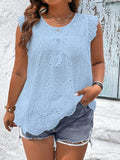 Blusa Feminina sem manga bordada Melissa