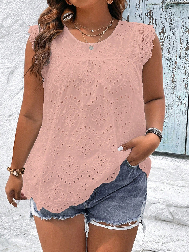 Blusa Feminina sem manga bordada Melissa