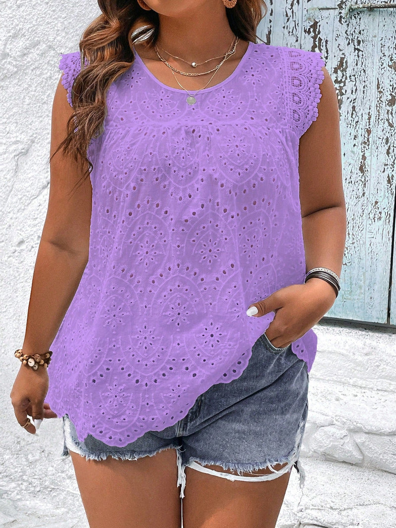 Blusa Feminina sem manga bordada Melissa