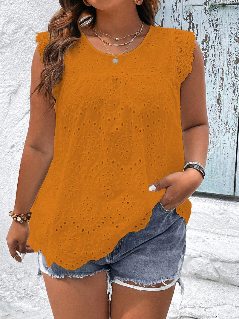Blusa Feminina sem manga bordada Melissa
