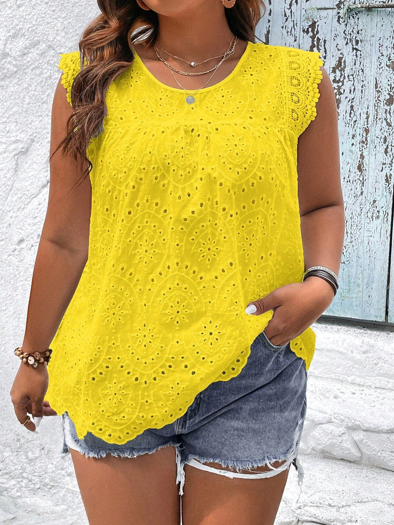 Blusa Feminina sem manga bordada Melissa