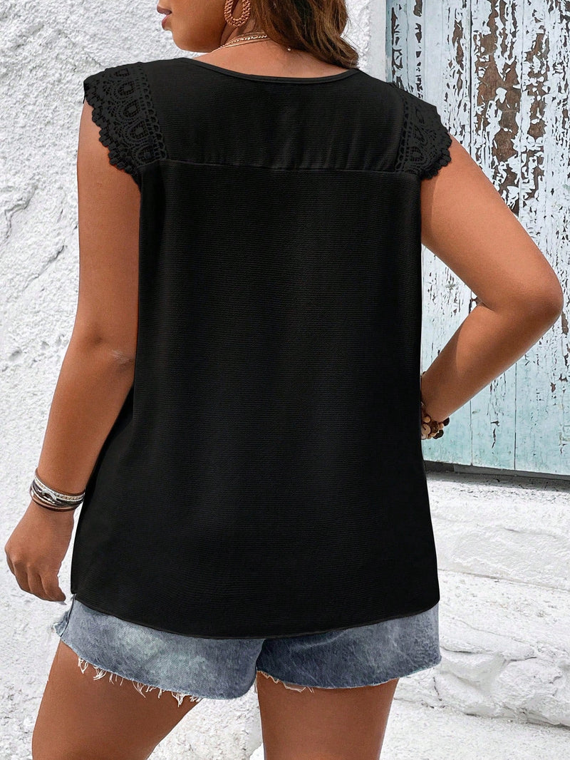 Blusa Feminina sem manga bordada Melissa