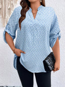 Blusa casual mangas arregaçadas Milca