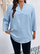 Blusa casual mangas arregaçadas Milca