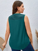 Blusa Feminina sem manga gola V Yoli. Plus Size