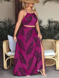 Conjunto com top e saia com fenda Regiane