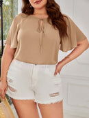 Blusa Com Gola De Amarração Flora