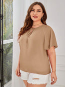 Blusa Com Gola De Amarração Flora