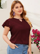 Blusa Com Manga Em Camadas Plus Size - Evie