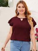 Blusa Com Manga Em Camadas Plus Size - Evie