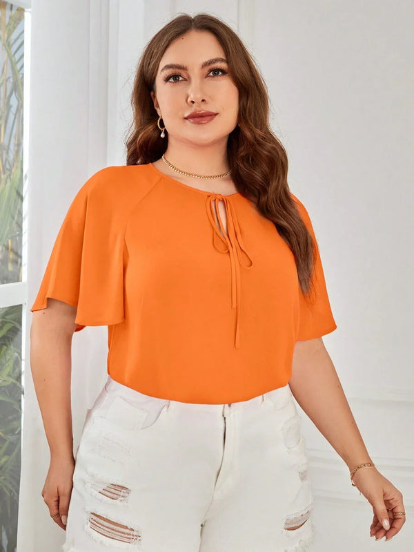Blusa Com Gola De Amarração Flora