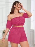 Conjunto Plus Size Casual com Babados e Cintura Franzida Renata