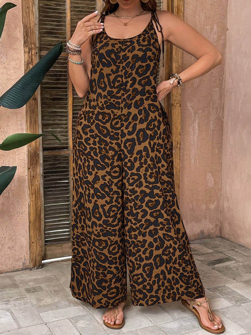 Macacão De Leopardo Com Cinto Solto Helo