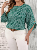 Blusa Feminina Casual manga 3/4 Kelly Plus Size.