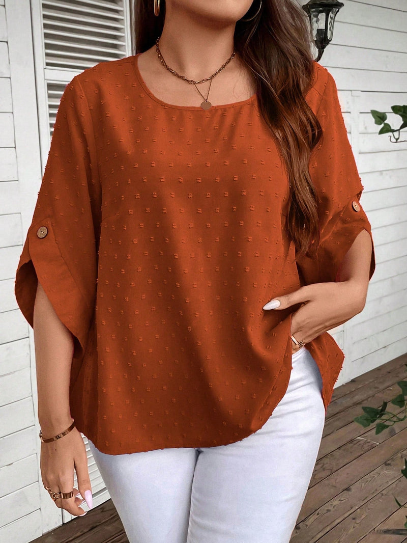 Blusa Feminina Casual manga 3/4 Kelly Plus Size.