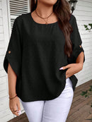 Blusa Feminina Casual manga 3/4 Kelly Plus Size.
