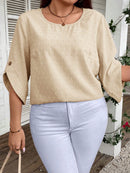 Blusa Feminina Casual manga 3/4 Kelly Plus Size.