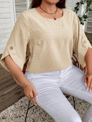 Blusa Feminina Casual manga 3/4 Kelly Plus Size.