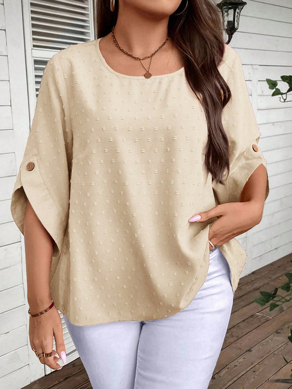 Blusa Feminina Casual manga 3/4 Kelly Plus Size.