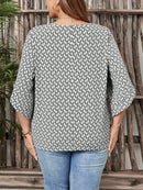 Blusa Feminina Casual manga 3/4 Kelly Plus Size.
