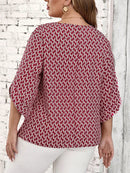 Blusa Feminina Casual manga 3/4 Kelly Plus Size.