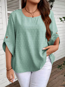 Blusa Feminina Casual manga 3/4 Kelly Plus Size.