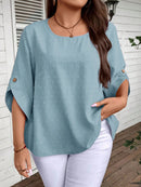 Blusa Feminina Casual manga 3/4 Kelly Plus Size.