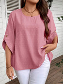 Blusa Feminina Casual manga 3/4 Kelly Plus Size.